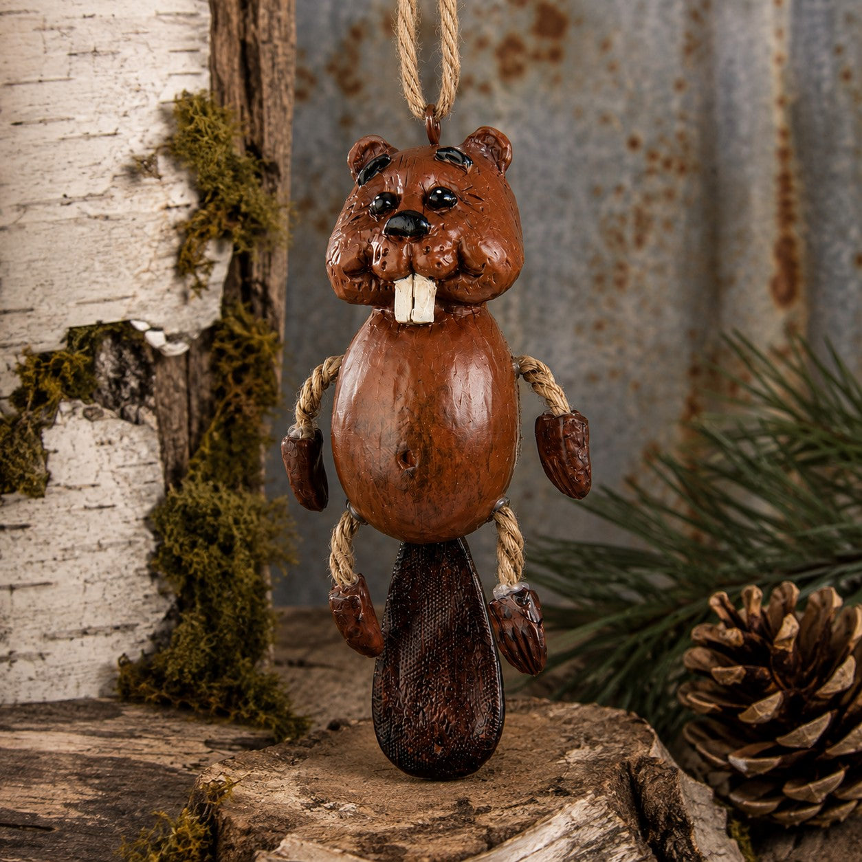 Woodland Beaver Ornament - Forest Animal - Bac 103