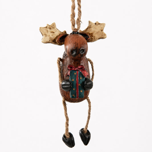 Christmas Moose Ornament - Lodge Decor - BAC 110