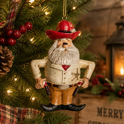 Cowboy Santa Ornament - Western Gift Shops - Bac 130