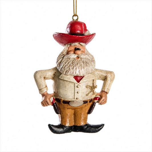 Cowboy Santa Ornament - Western Gift Shops - Bac 130