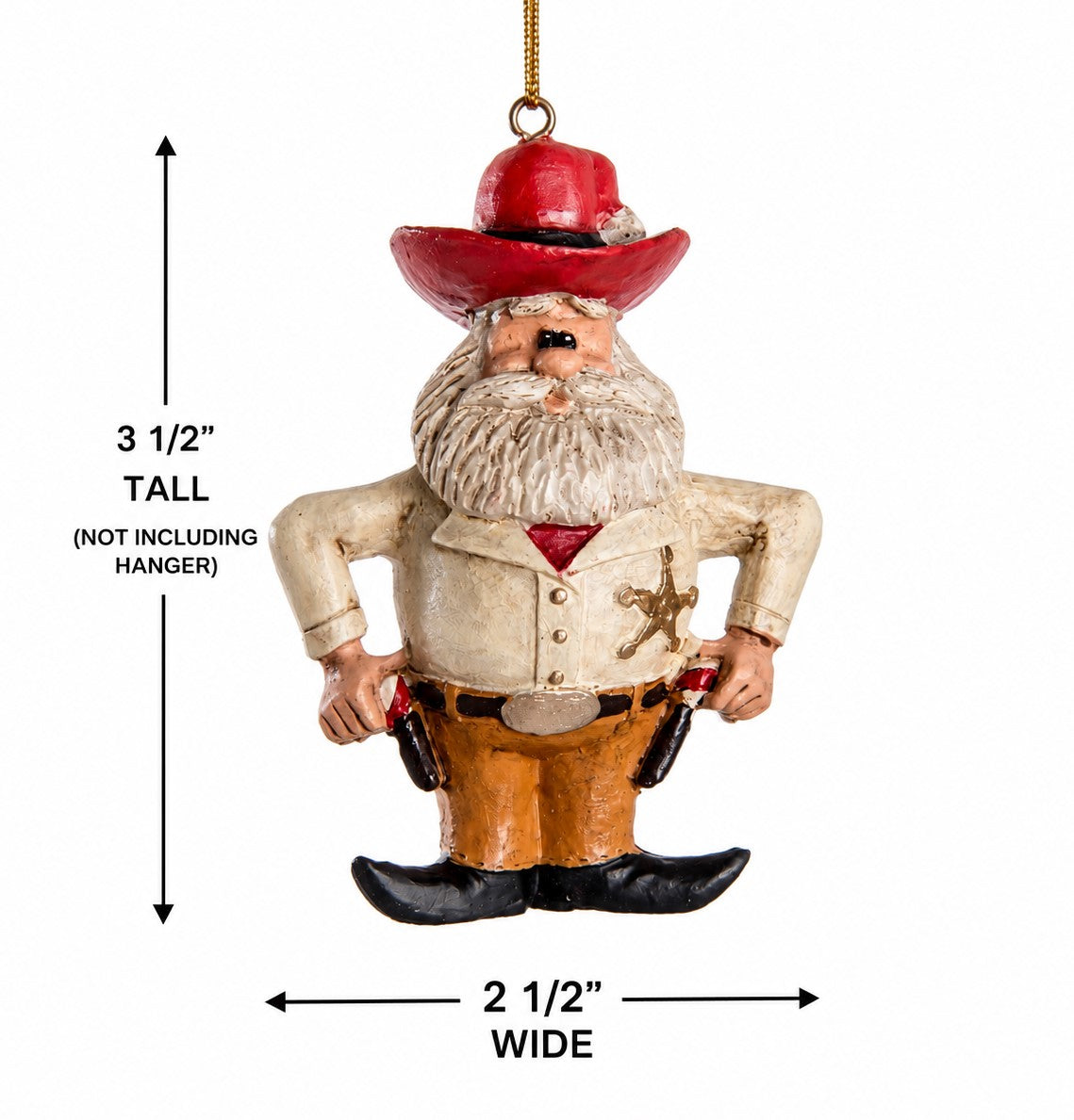 Cowboy Santa Ornament - Western Gift Shops - Bac 130