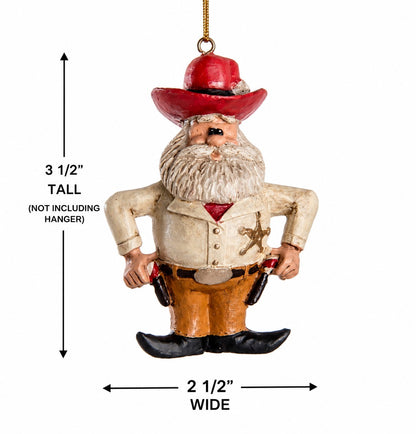 Cowboy Santa Ornament - Western Gift Shops - Bac 130