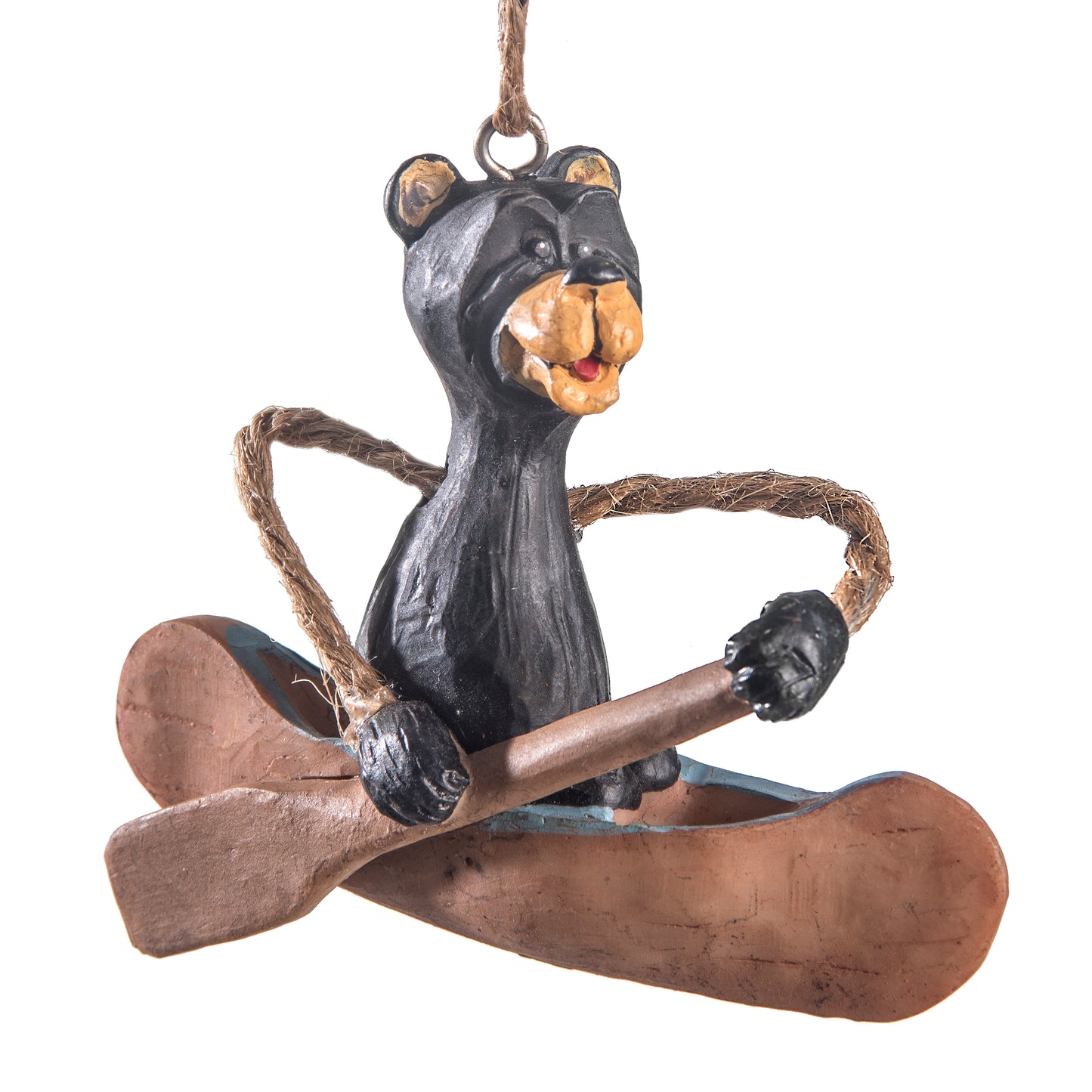 Bac 145 Bear in a Canoe Ornament by Bert Anderson