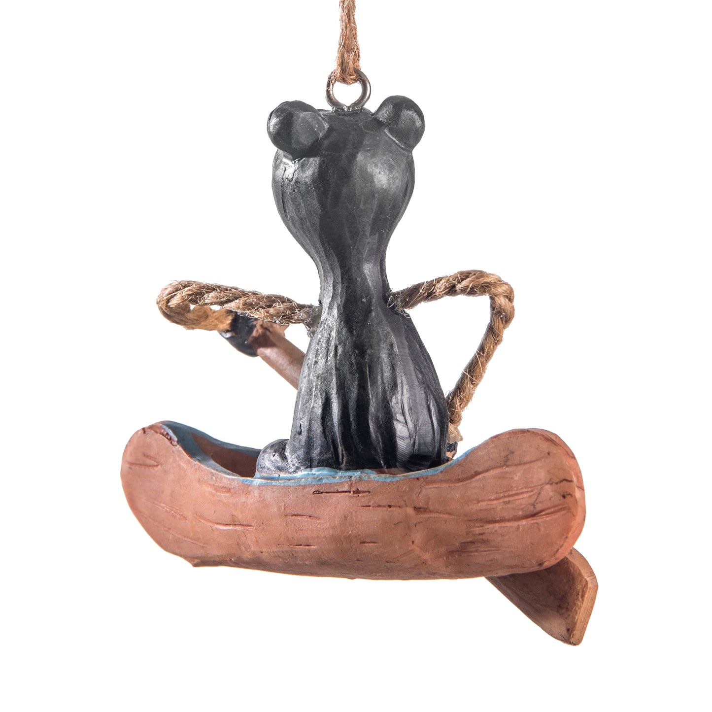 Bac 145 Bear in a Canoe Ornament by Bert Anderson