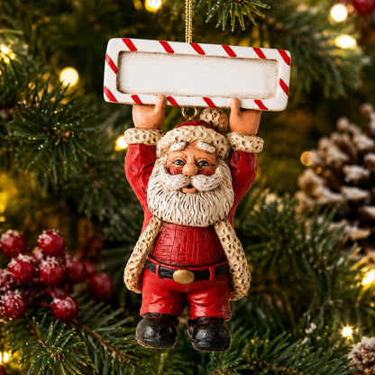 Personalized Santa Ornament with Sign - Namedrop - BAC 157