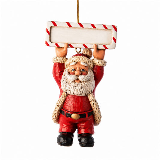 Personalized Santa Ornament with Sign - Namedrop - BAC 157