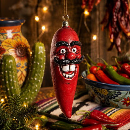 Chili Pepper Ornament - Southwest Decor - BAC 158