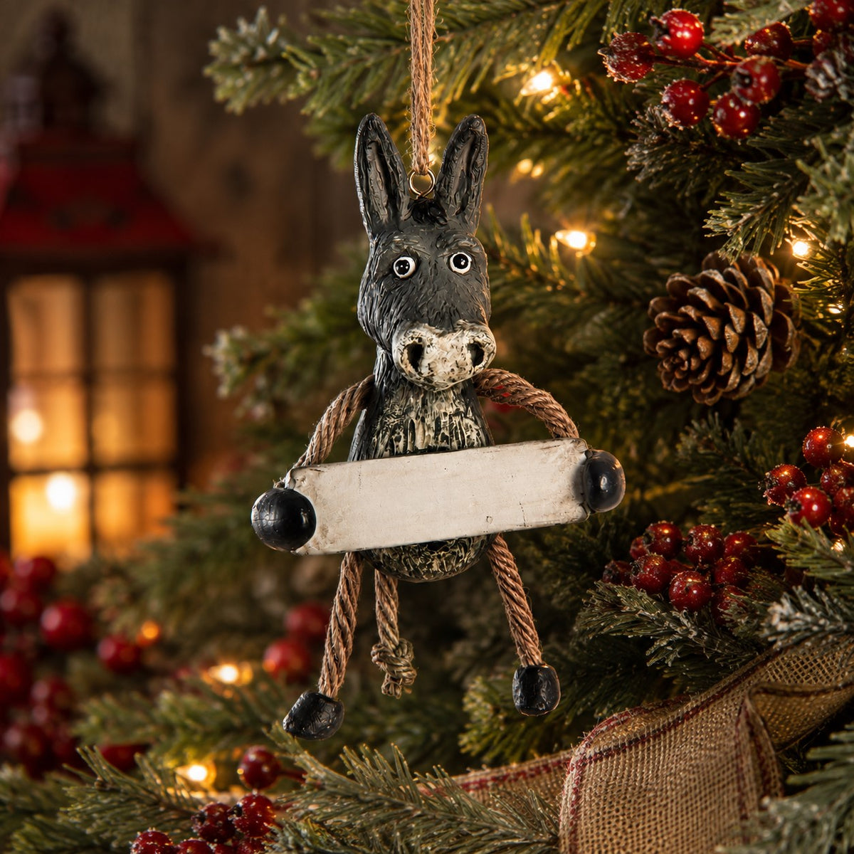Personalized Donkey Ornament - Souvenir - Namedrop - BAC 169