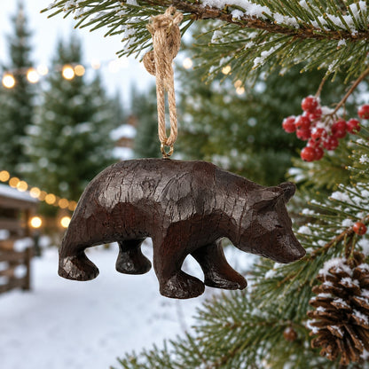 Rustic Bear Ornament - Lodge Decor - Bert Anderson - Bac 173