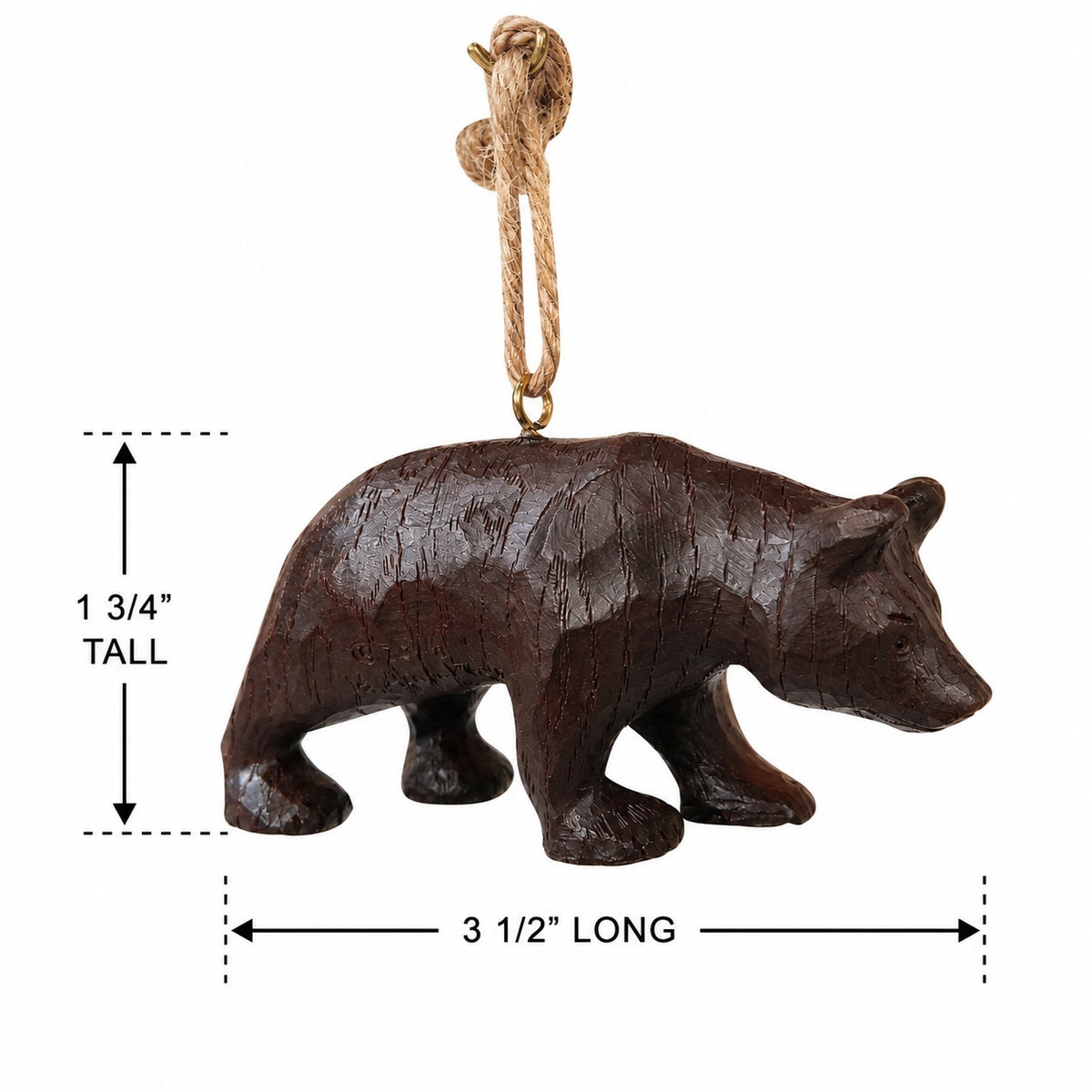 Rustic Bear Ornament - Lodge Decor - Bert Anderson - Bac 173