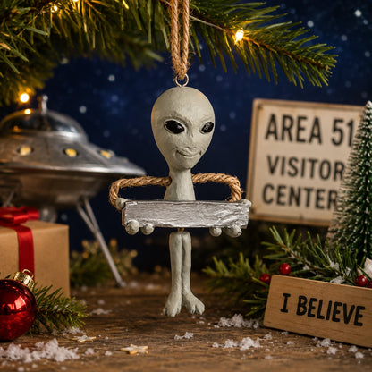Personalized Alien Ornament - UFO - Namedrop -BAC 176