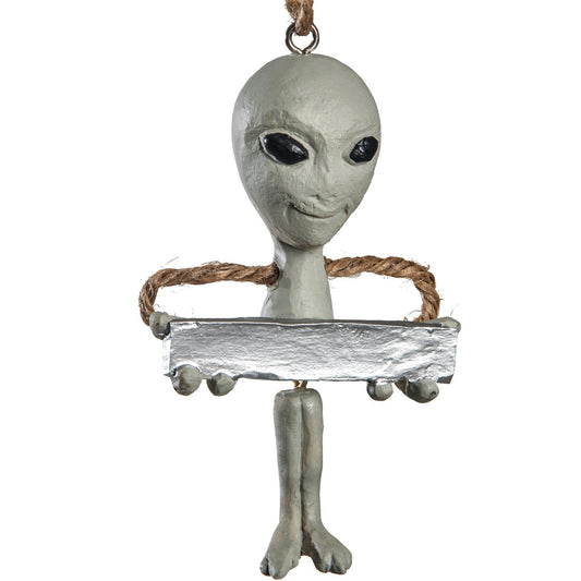 Bac 176 Alien Ornament with Sign Set of 3