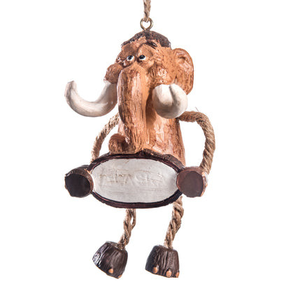 Bac 180 Wooly Mammoth with Sign Ornament