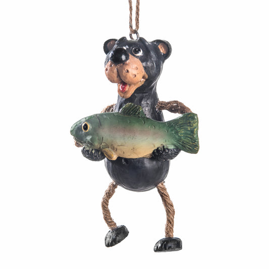 Bac 197 Bear with Fish Ornament