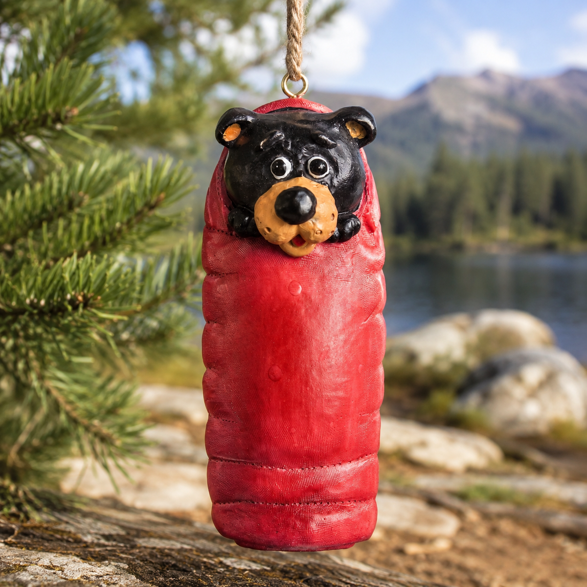 Personalized Camping Bear Ornament - Namedrop - Bac 201
