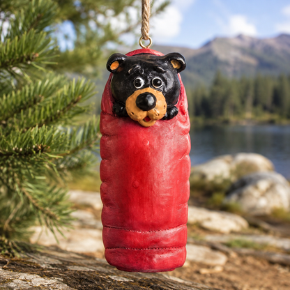 Personalized Camping Bear Ornament - Namedrop - Bac 201