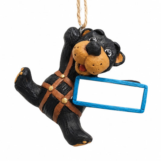 Personalized Zipline Bear Souvenir Ornament - BAC 204