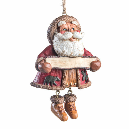 Personalized Mountain Lodge Santa Ornament - Bac 206