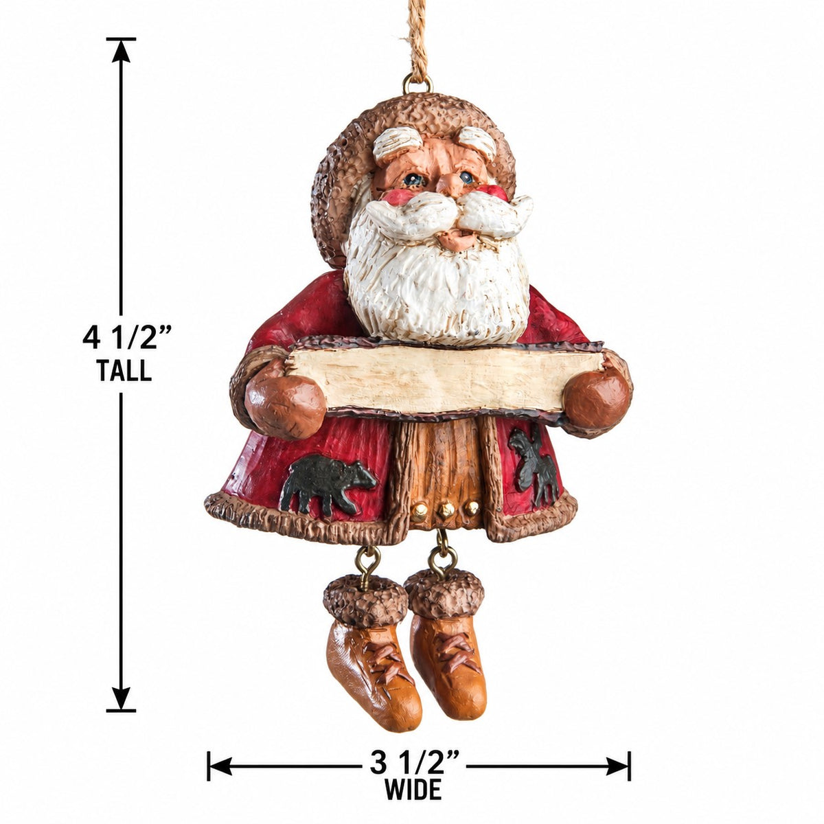Personalized Mountain Lodge Santa Ornament - Bac 206