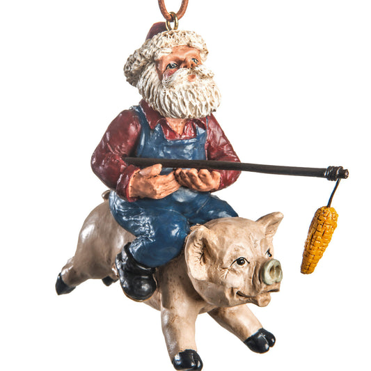 Bac 209  (Bao 102) Santa with Pig Ornament