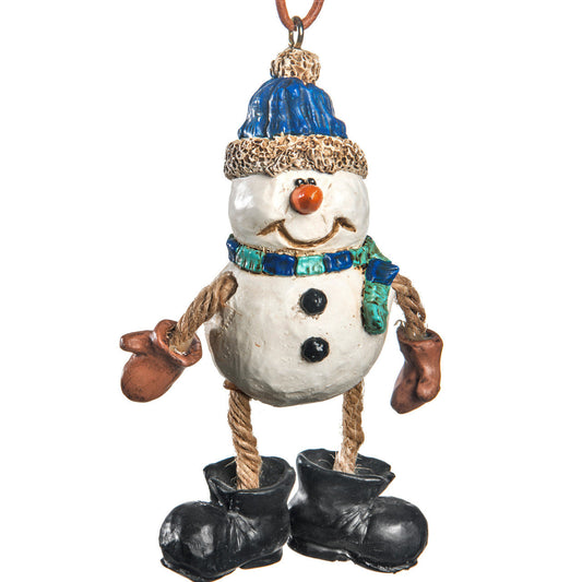 Bac 210 (Bao 103)Snowman Ornament with Stocking Cap Set of 3