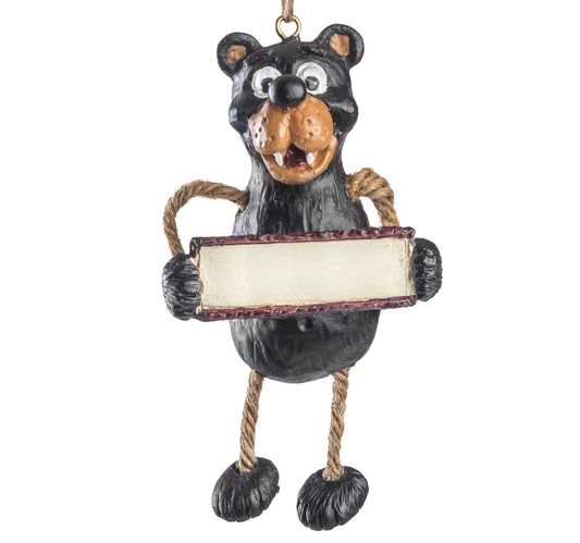 Personalized Black Bear Souvenir Ornament - Namedrop Bac 777