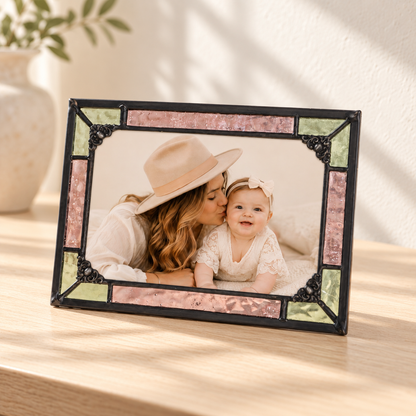 Pink and Sage Glass Easel Back Frames | PIC 464 | Wholesale
