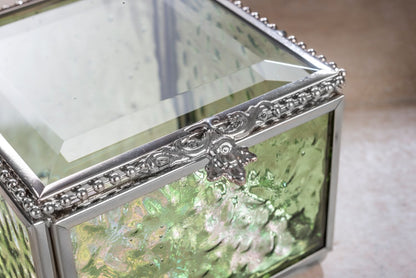 Sage Green Glass Keepsake Box | Box 929 | Wholesale