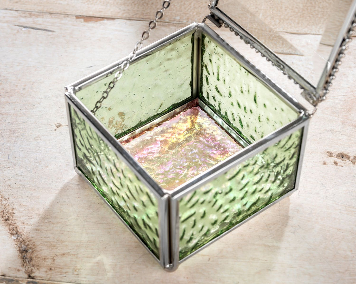 Sage Green Glass Keepsake Box | Box 929 | Wholesale