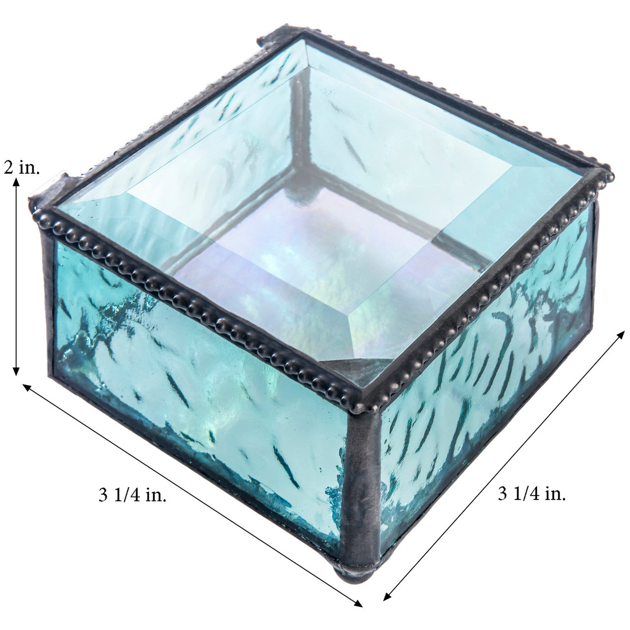 Box 898 Windsor Blue Glass Box - Round Feet