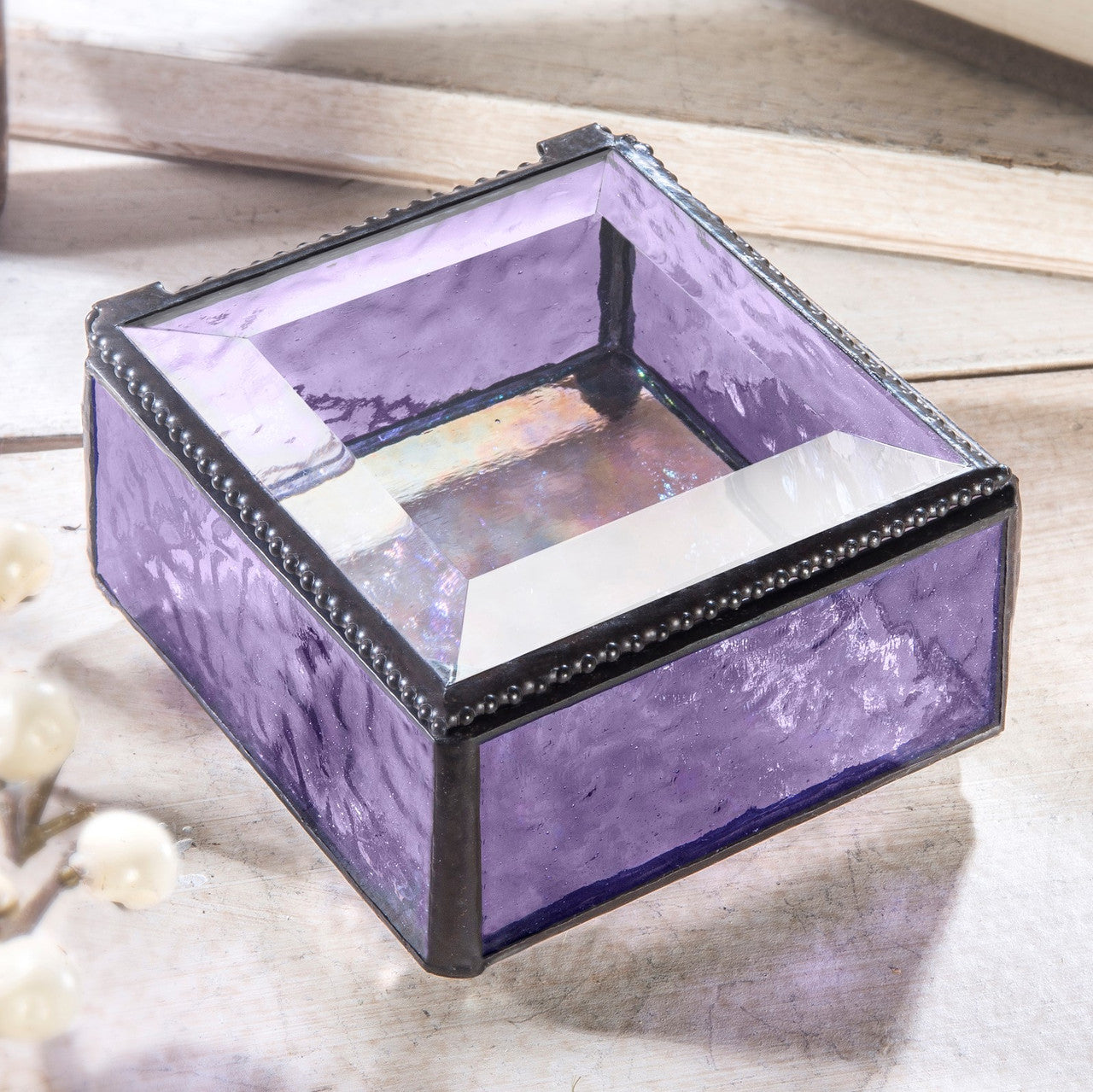 Box 899 Purple Glass Box - Round Feet
