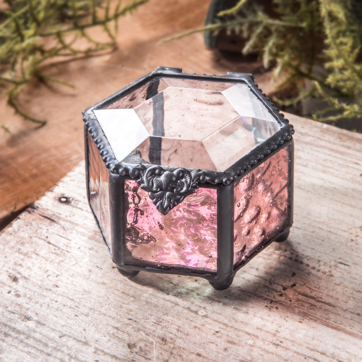 Box 925 Pink Rose Hexagon