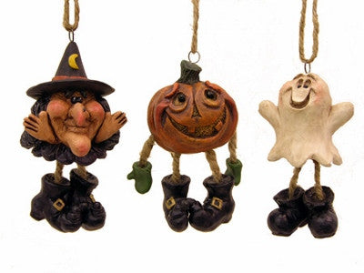 Bac 096 Pumpkin Halloween Ornament - Jack-O-Lantern Set of 3