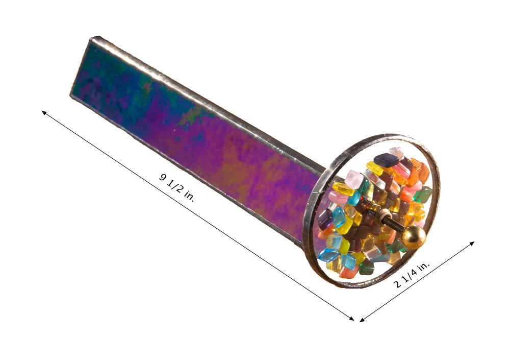 KAL 102 Black Iridescent Kaleidoscope - Tumble Wheel