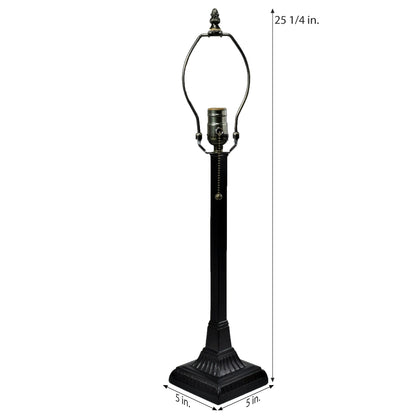 Lam 589-1 TB Amber/Rose Opal - Curved Mission Lamp