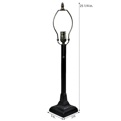 Lam 589-5 TB Ivory Curved Mission Lamp