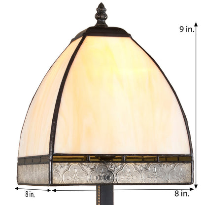 Lam 589-5 TB Ivory Curved Mission Lamp