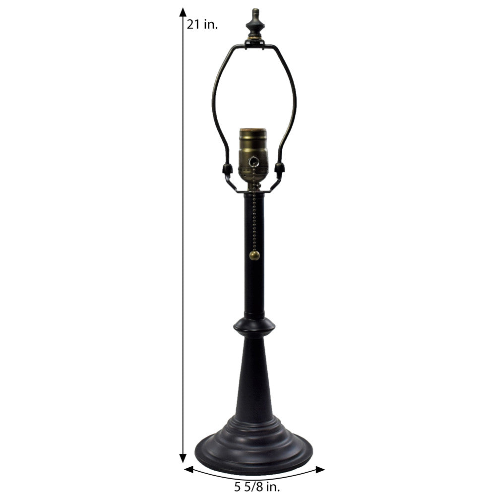 Lam 646 TB Ivory, Multi and Amber Stones - Small Table Lamp