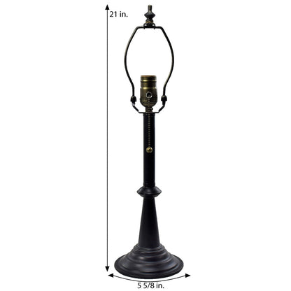 Lam 646 TB Ivory, Multi and Amber Stones - Small Table Lamp