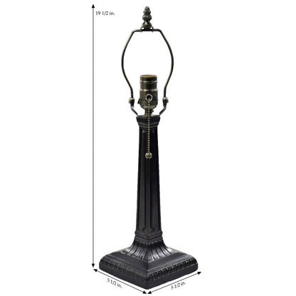 Lam 690 TB Ivory with Brown, Blue, Green Small Mission Lamp
