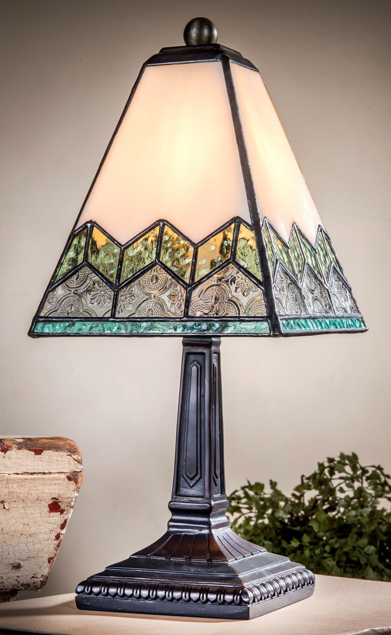 Lam 698 TB Chevron Sage Green and Clear Textures - Accent Lamp