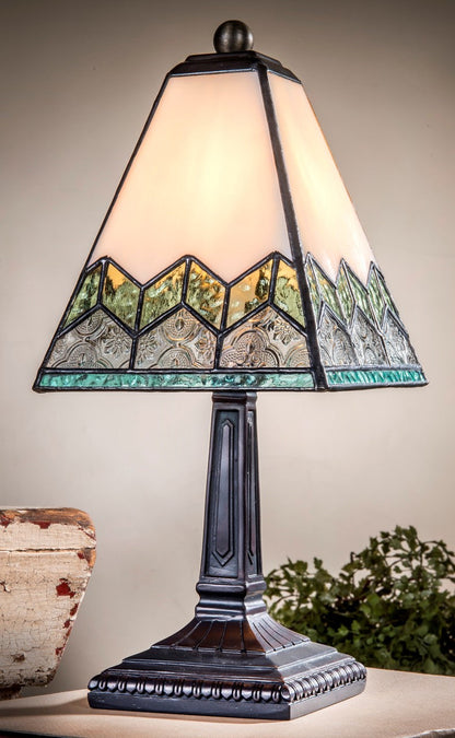 Lam 698 TB Chevron Sage Green and Clear Textures - Accent Lamp