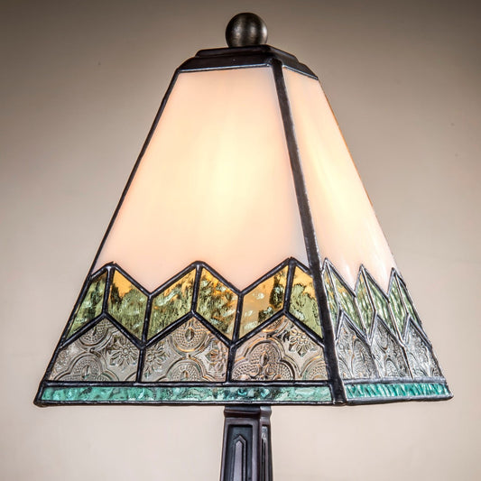 Lam 698 TB Chevron Sage Green and Clear Textures - Accent Lamp