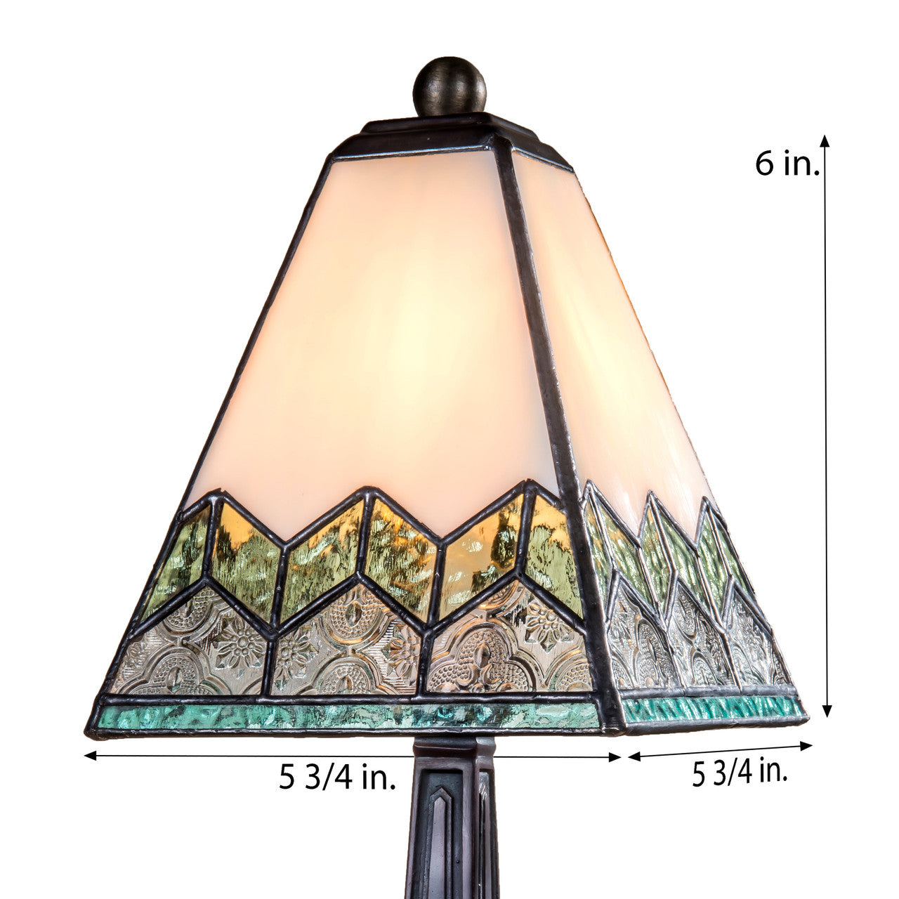 Lam 698 TB Chevron Sage Green and Clear Textures - Accent Lamp