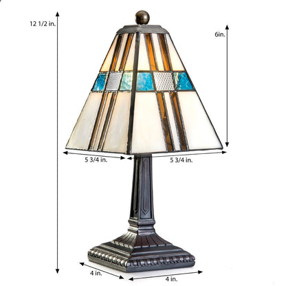 Lam 705 TB Brown, Turquoise and Ivory Accent Lamp
