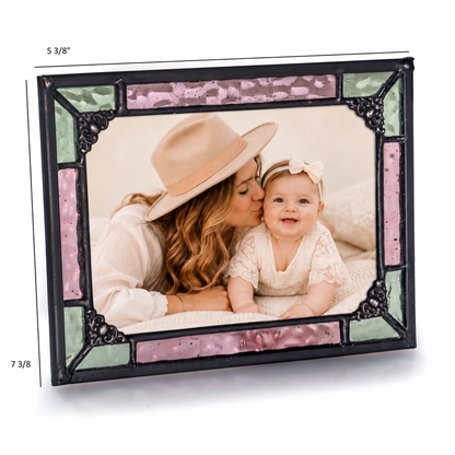 Pink and Sage Glass Easel Back Frames | PIC 464 | Wholesale