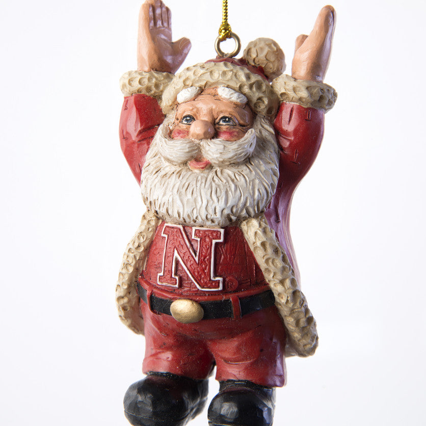 NE 15 Nebraska Touchdown Santa Ornament