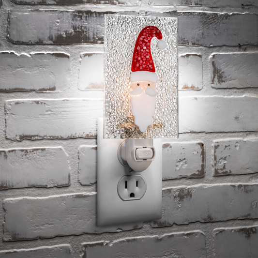 Ntl 239 Fused Santa Glass Christmas Night Light