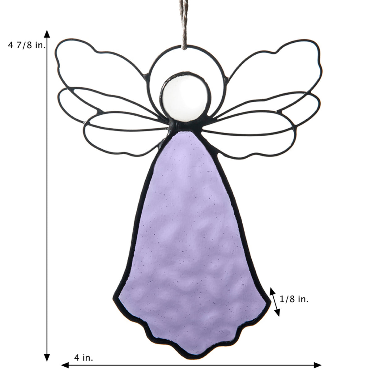 Peace on Earth Purple Glass Angel Ornament | Orn 303-3 EO700