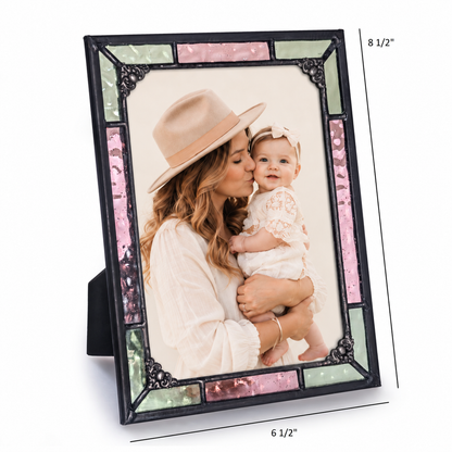 Pink and Sage Glass Easel Back Frames | PIC 464 | Wholesale